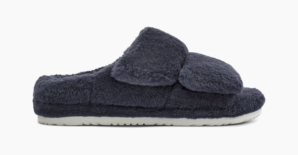 Ugg Slippers Canada - Ugg Men's Fluff T Navy